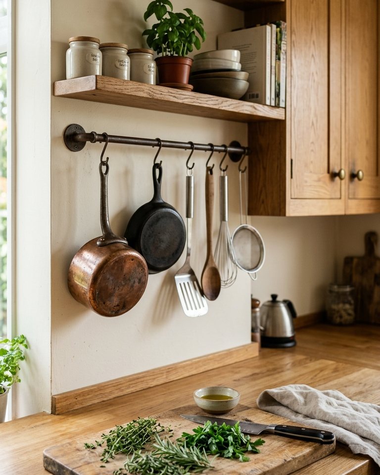 Small tidy kitchen corner with compact appliances