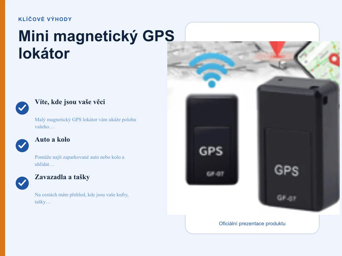 Klíčové výhody: Mini magnetický GPS lokátor