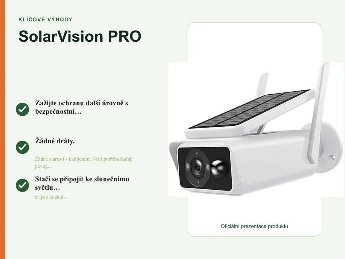 Klíčové výhody: SolarVision PRO