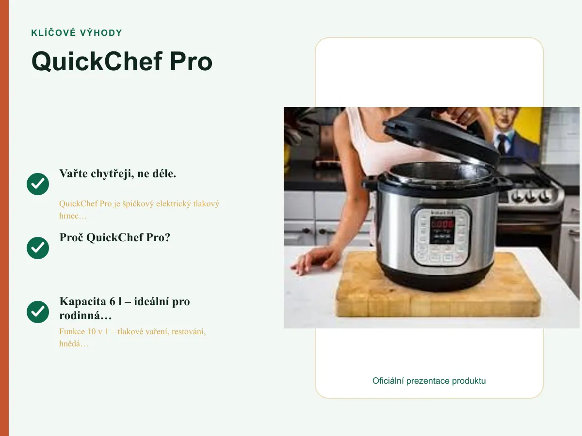 Klíčové výhody: QuickChef Pro