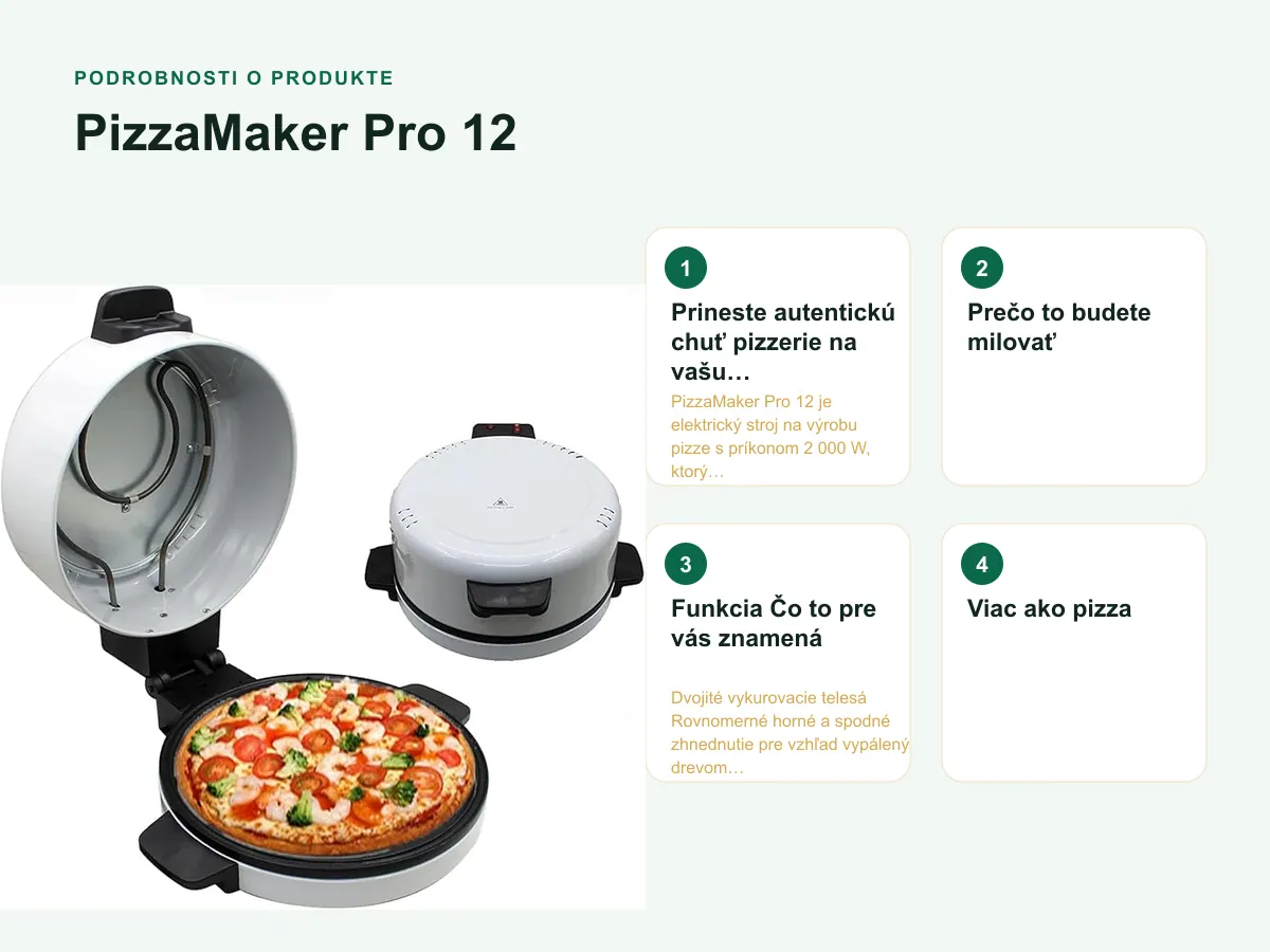 Podrobnosti o produkte: PizzaMaker Pro 12