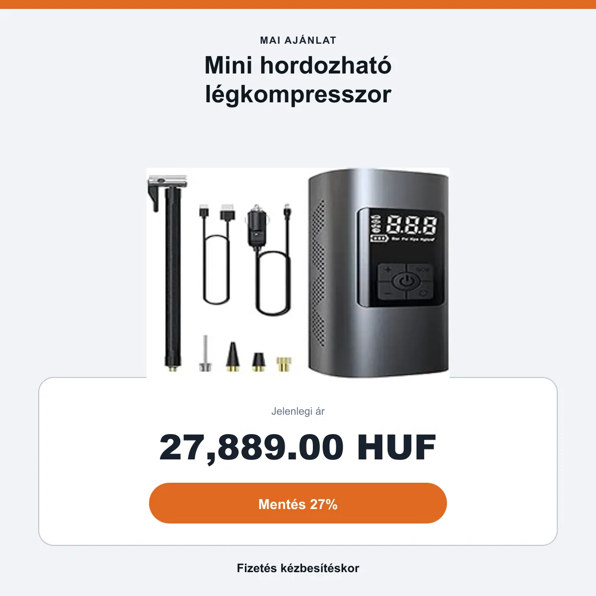 Az ajánlat összefoglalója: 27 889 Ft