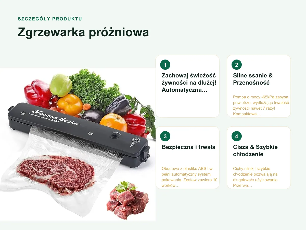Szczegóły produktu: Zgrzewarka próżniowa