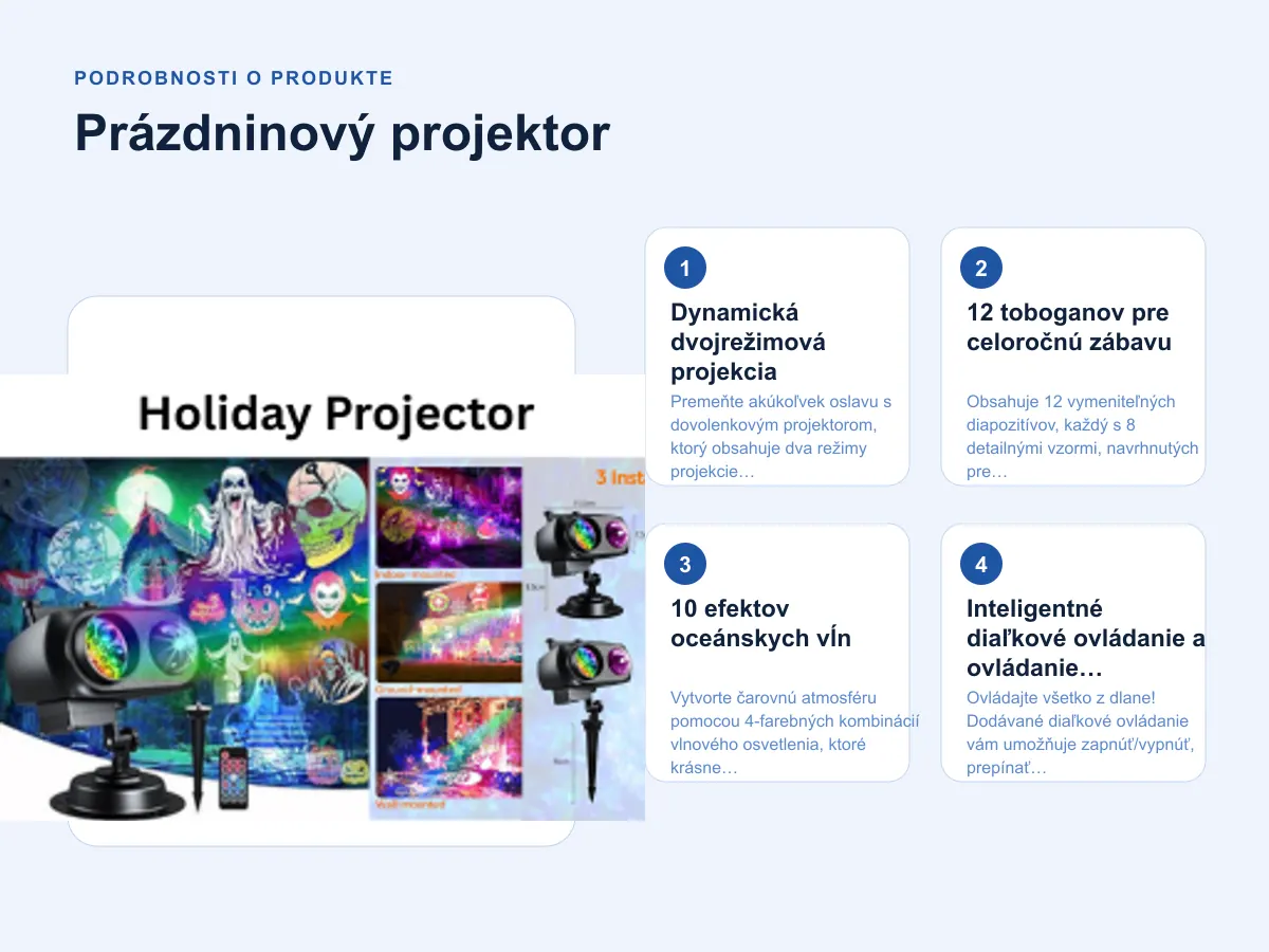 Podrobnosti o produkte: Prázdninový projektor