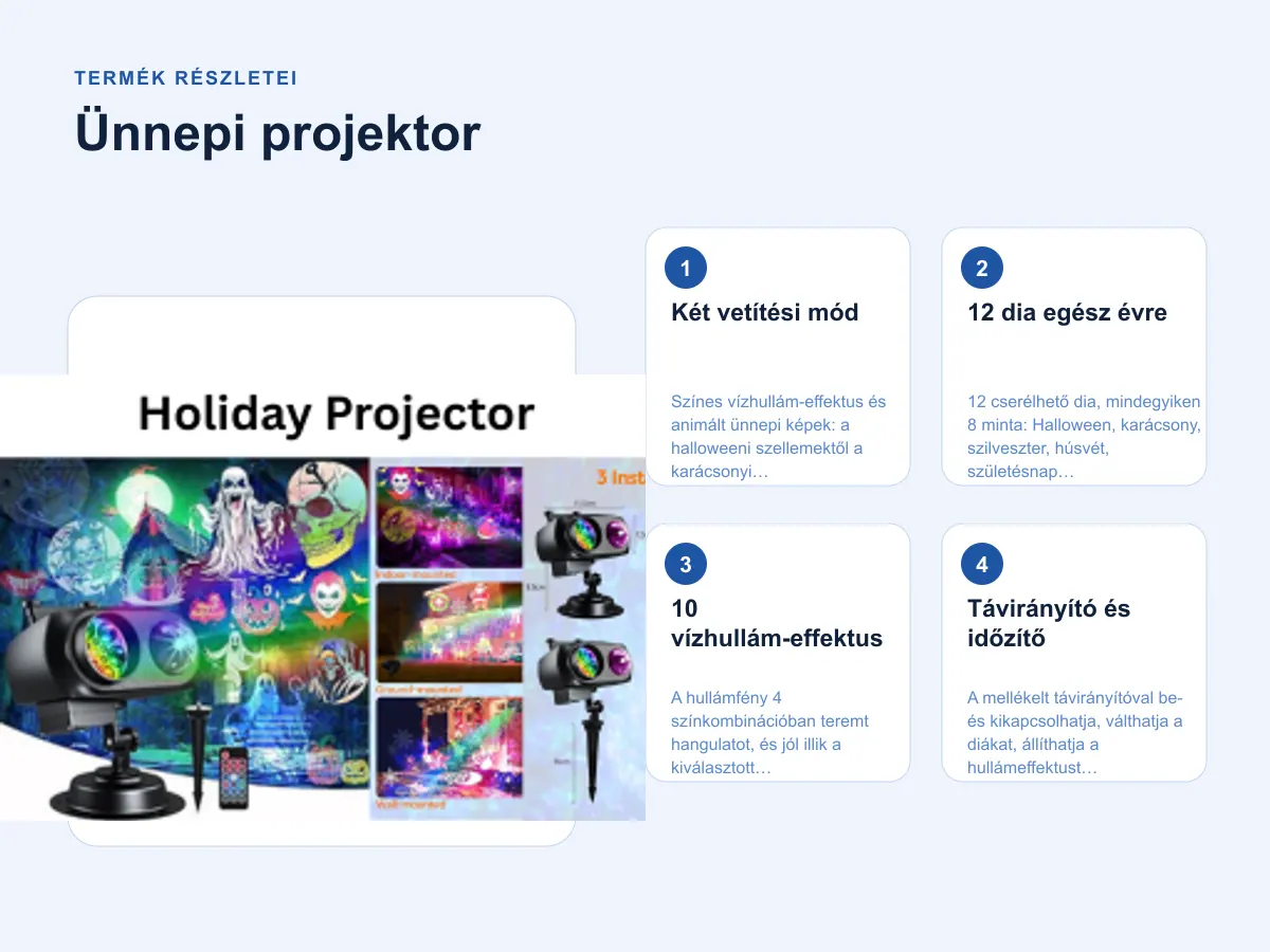 Termék részletei: Ünnepi projektor