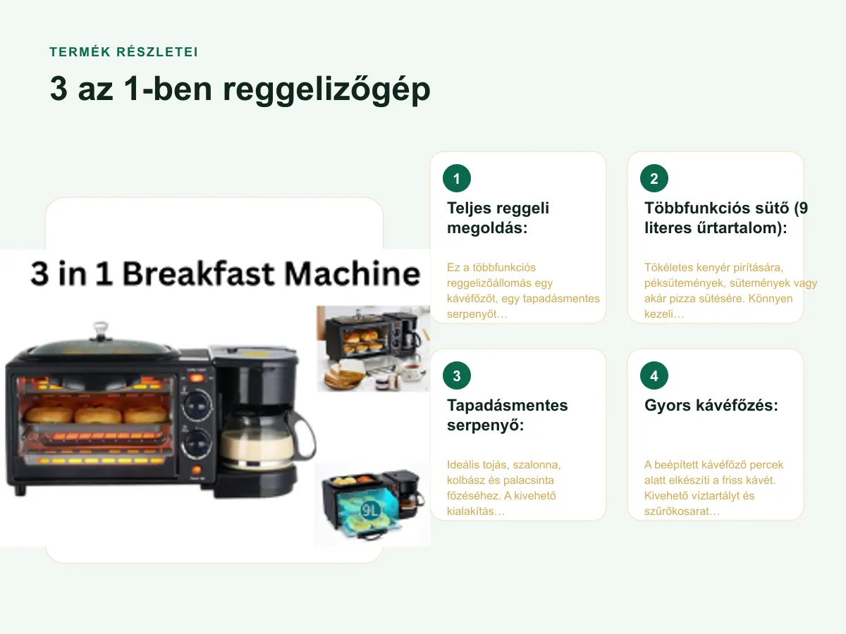 Termék részletei: 3 az 1-ben reggelizőgép