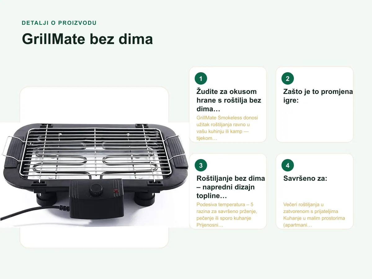 Detalji o proizvodu: GrillMate bez dima