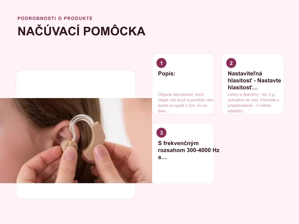 Podrobnosti o produkte: NAČÚVACÍ POMÔCKA