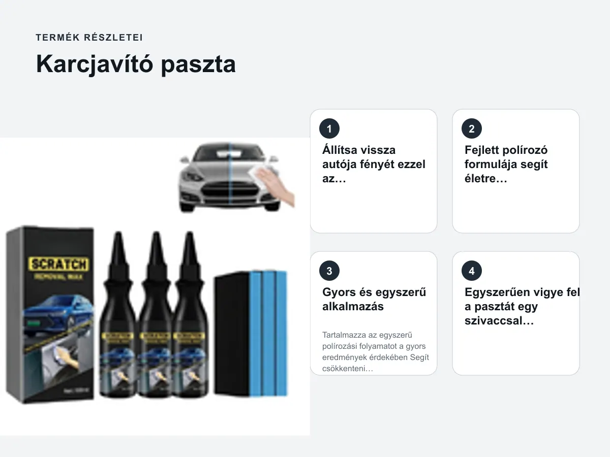 Termék részletei: Karcjavító paszta