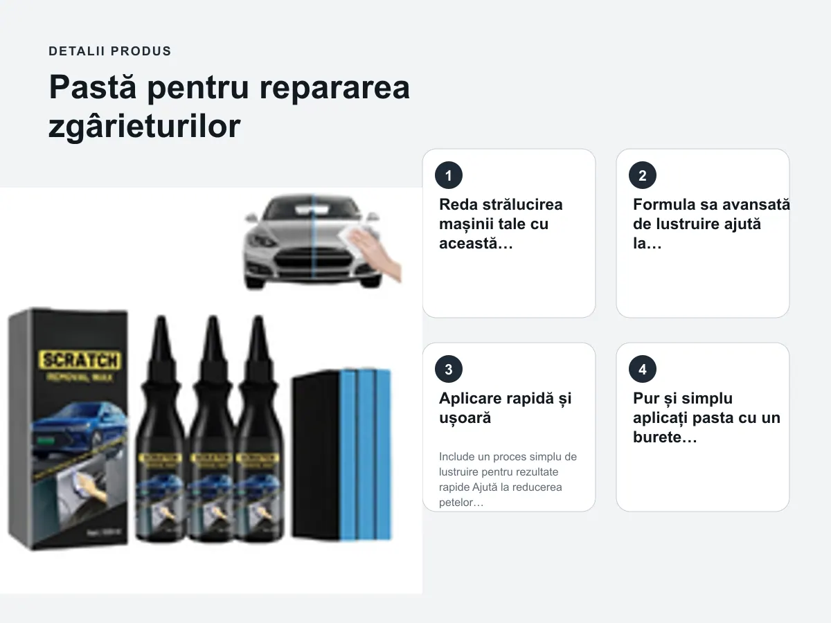 Detalii produs: Pastă pentru repararea zgârieturilor