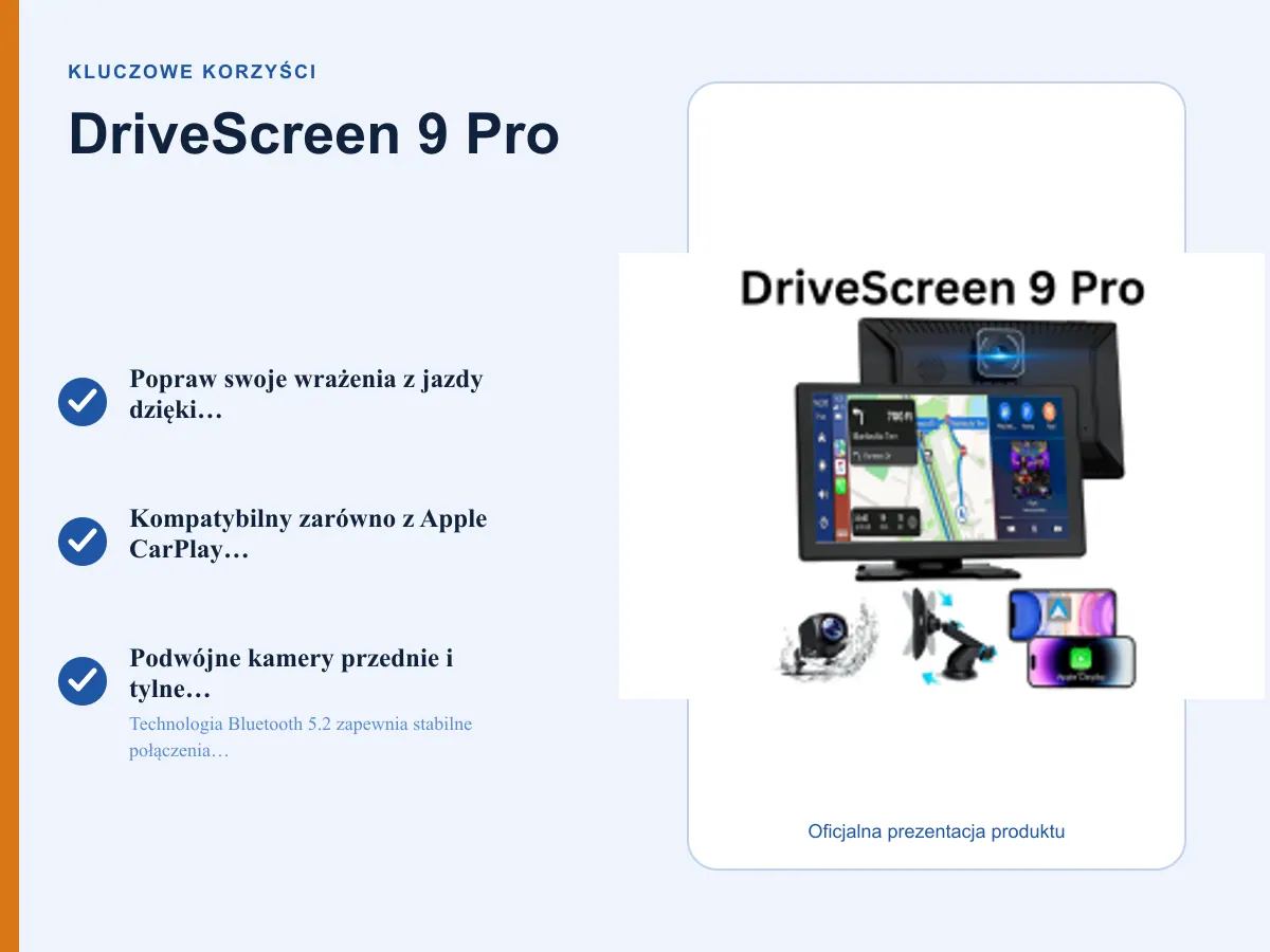 Kluczowe korzyści: DriveScreen 9 Pro