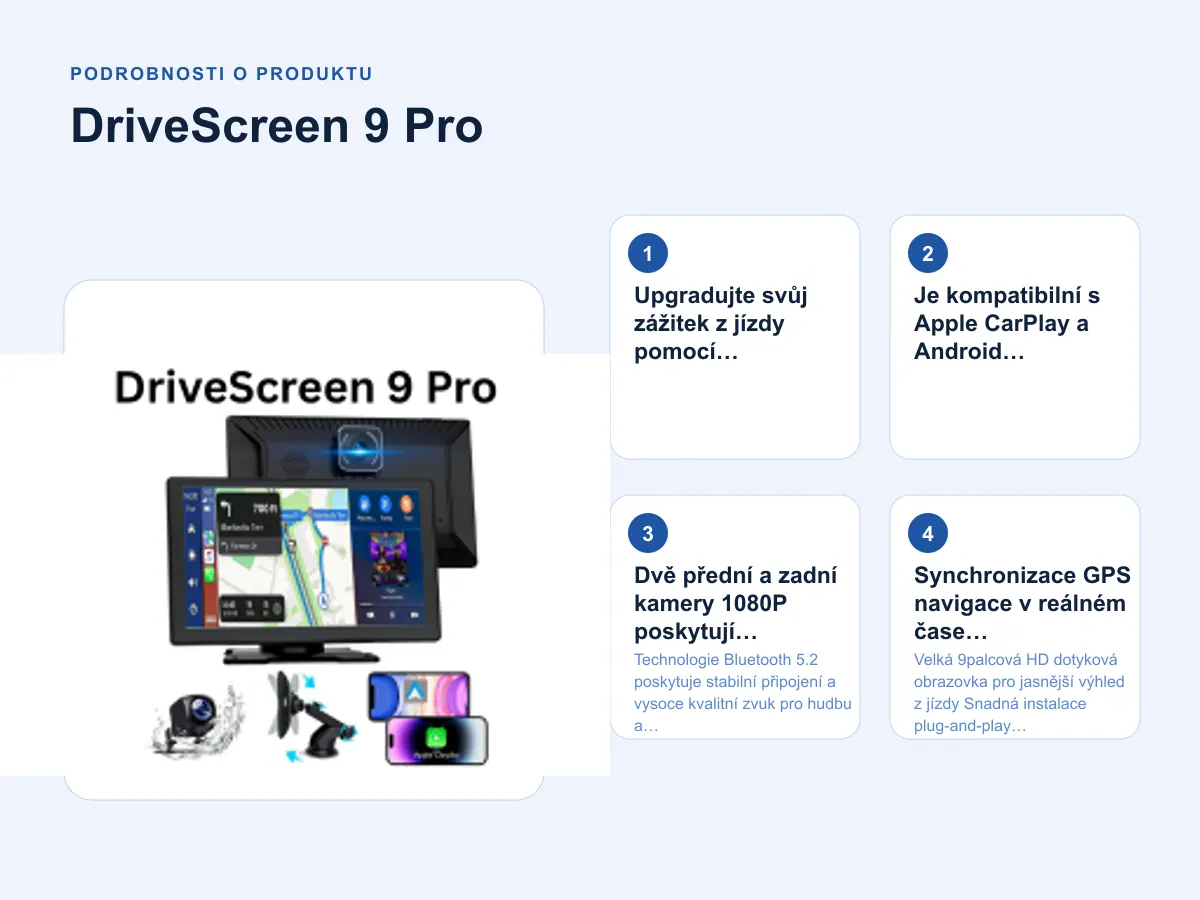 Podrobnosti o produktu: DriveScreen 9 Pro