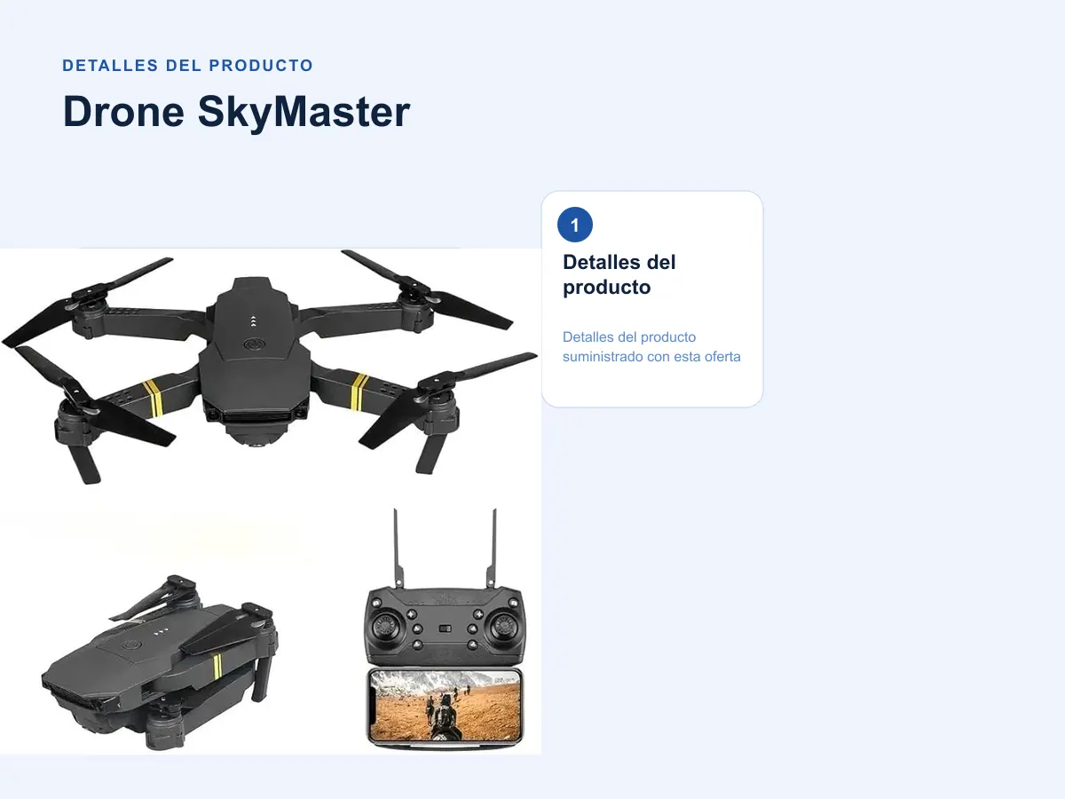 Detalles del producto: Drone SkyMaster