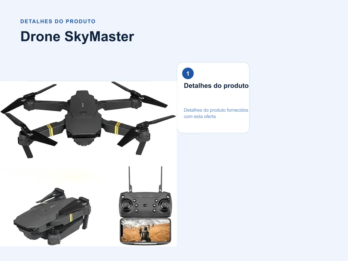 Detalhes do produto: Drone SkyMaster
