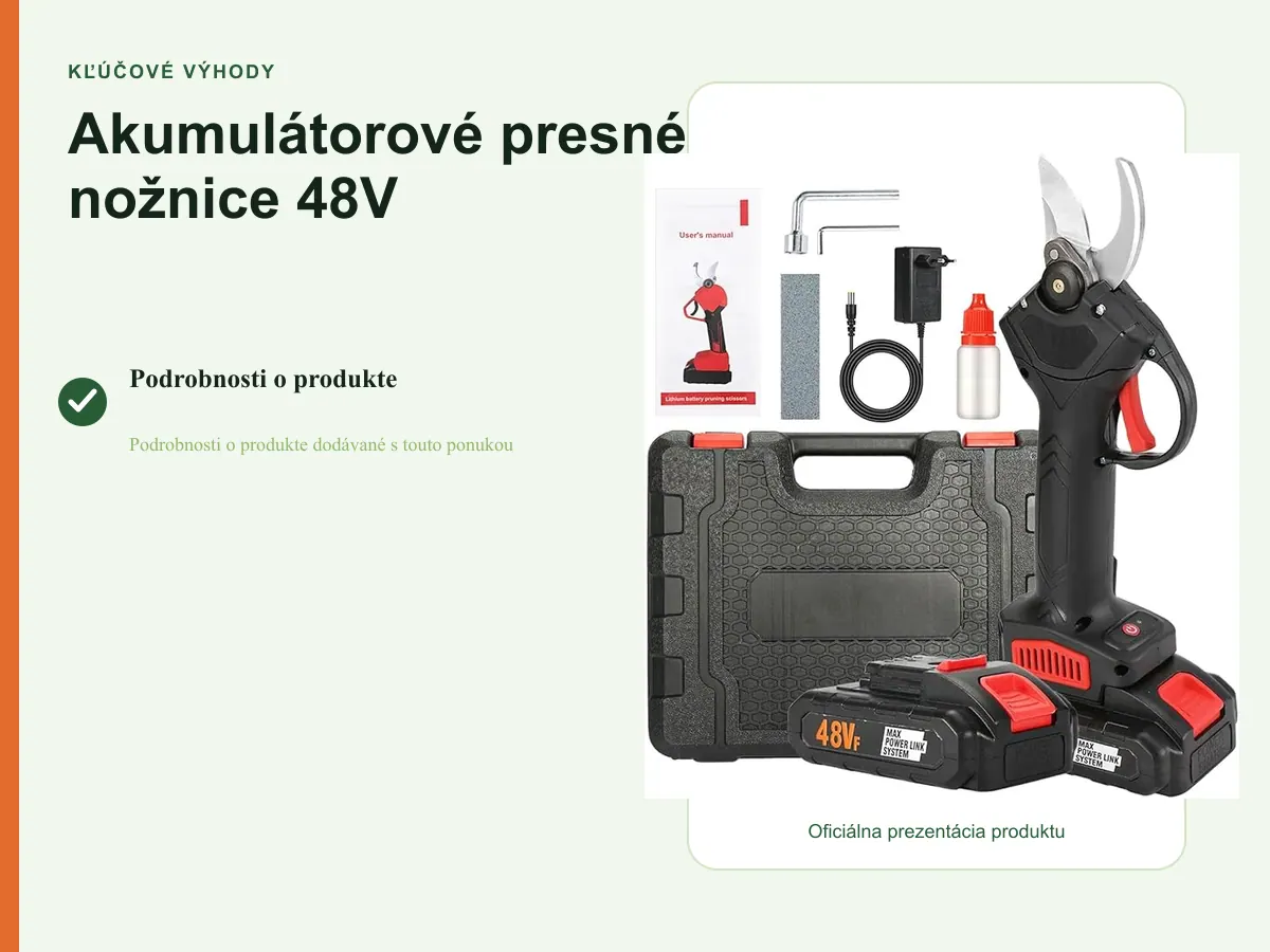 Akumulátorové nožnice Precision 48V – Akumulátorové nožnice s 2…