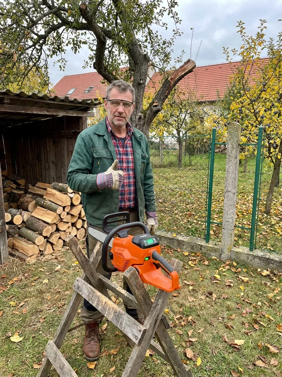 Aku řetězová pila PRO: Dříví na topení