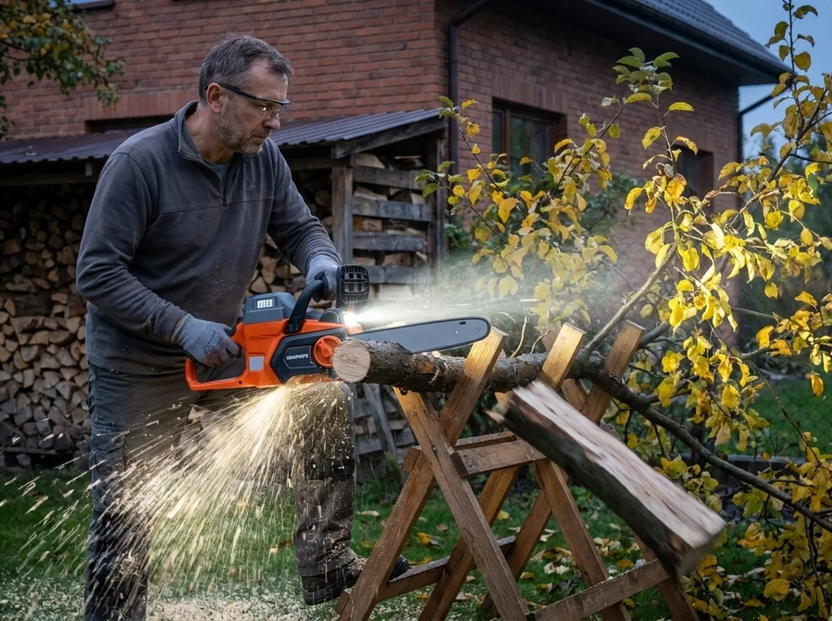Po burzy konar przed bramą